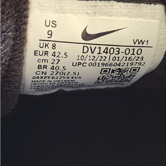 Nike Air Max 1 '86 OG Golf Big Bubble Black White Pre-Owned Sz 9 - Picture 8 of 8